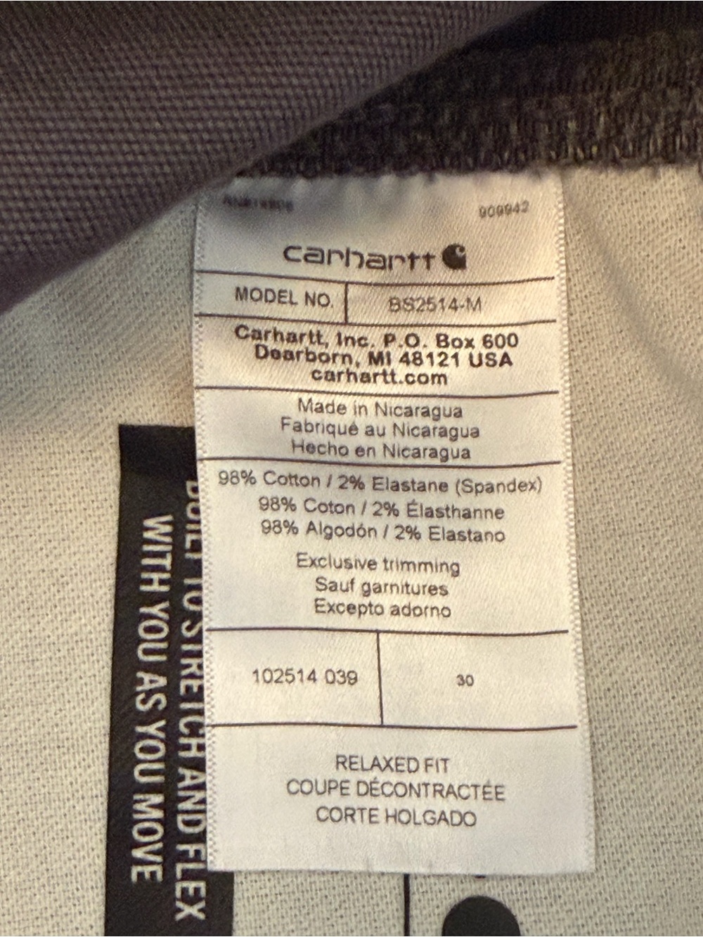 Carhartt Dark Gray Utility Relaxed Fit Men’s Rugged Flex Shorts - Picture 5 of 11